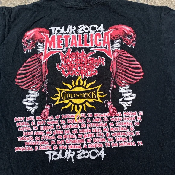 Vintage Metallica 2004 Tour Tshirt XL
